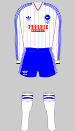 brighton & hove albion 1983-84 away kit